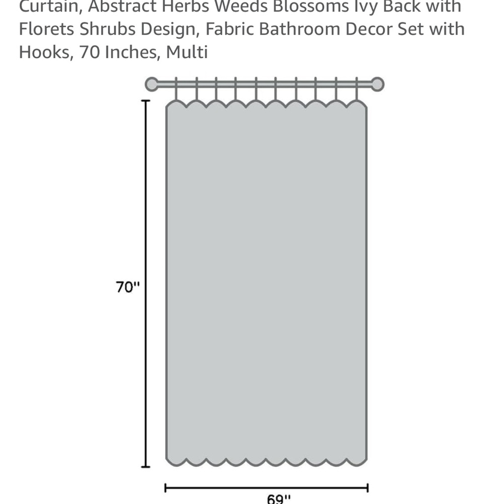 PERFECT CONDITION shower curtain Colorful Floral Abstract Art Print - Picture 2 of 2